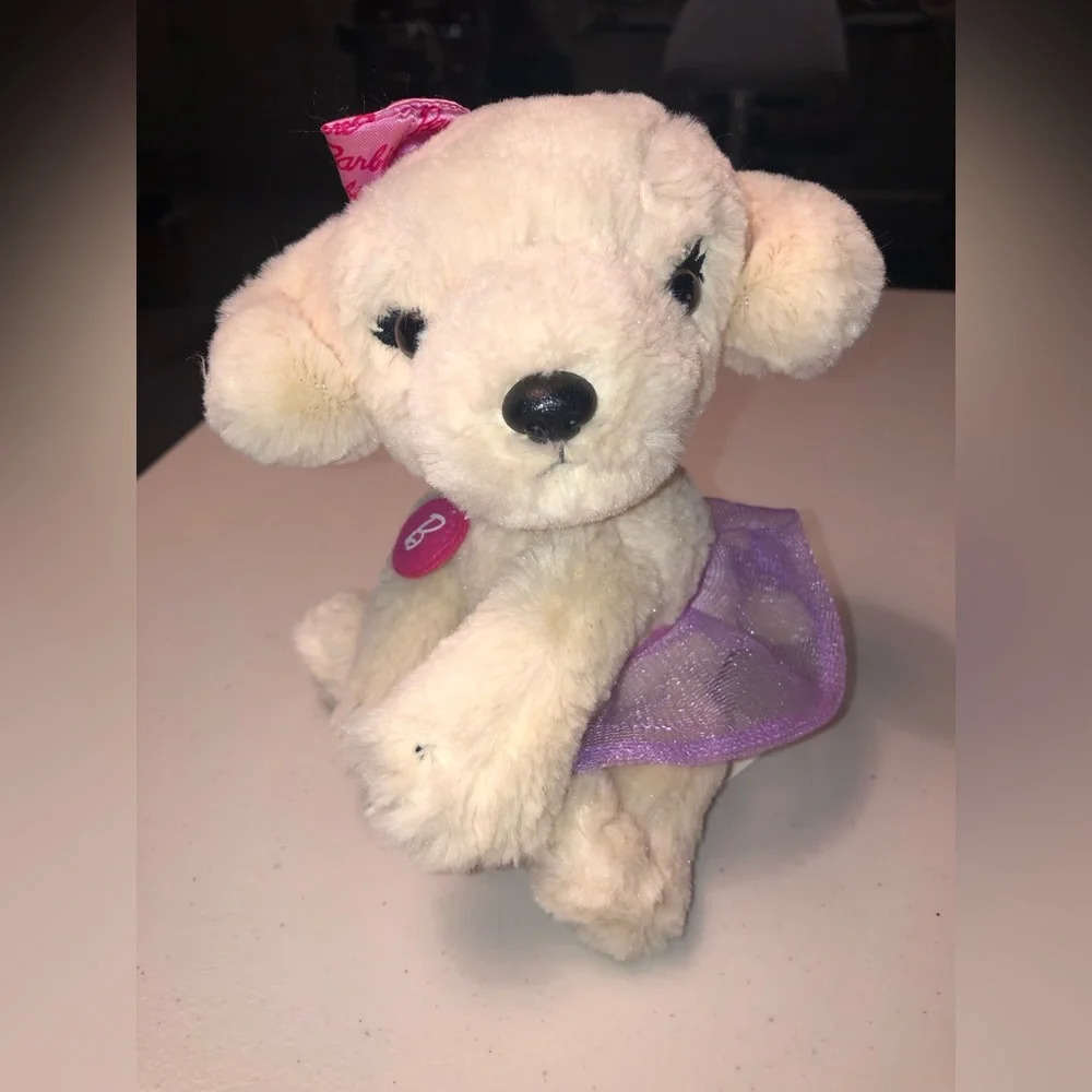 Barbie Golden Retriever Labrador Puppy Dog Tutu Bow Collar Plush Great Puppy Adv